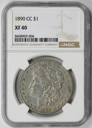 1890-CC Morgan Dollar $1 XF 40 NGC