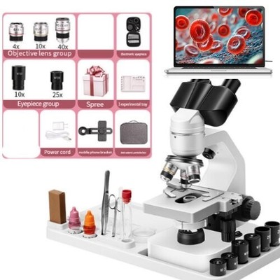 40X - 2000X Zoom Binocular Optical Microscope Laboratory Binocular Biological Mi