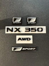 Gloss Black Trunk logo badge Kit Fits 2022 2023 2024 2025 Lexus NX350