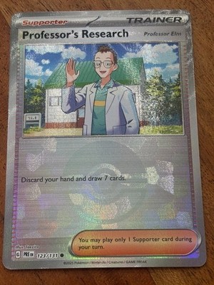 Pokemon TCG Professor's Research 123/131 Prismatic Evolutions Poke Ball Pattern