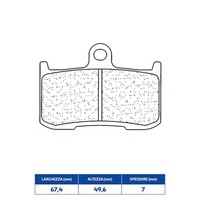 Set BeläGe Bremse CL Brakes 1083A3 + Kawasaki 800 Z 13/16