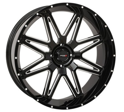 SYSTEM 3 St7 Wheel 24x9 5+4 (0mm) 4/137 Gloss Black Milled for ATV/UTV