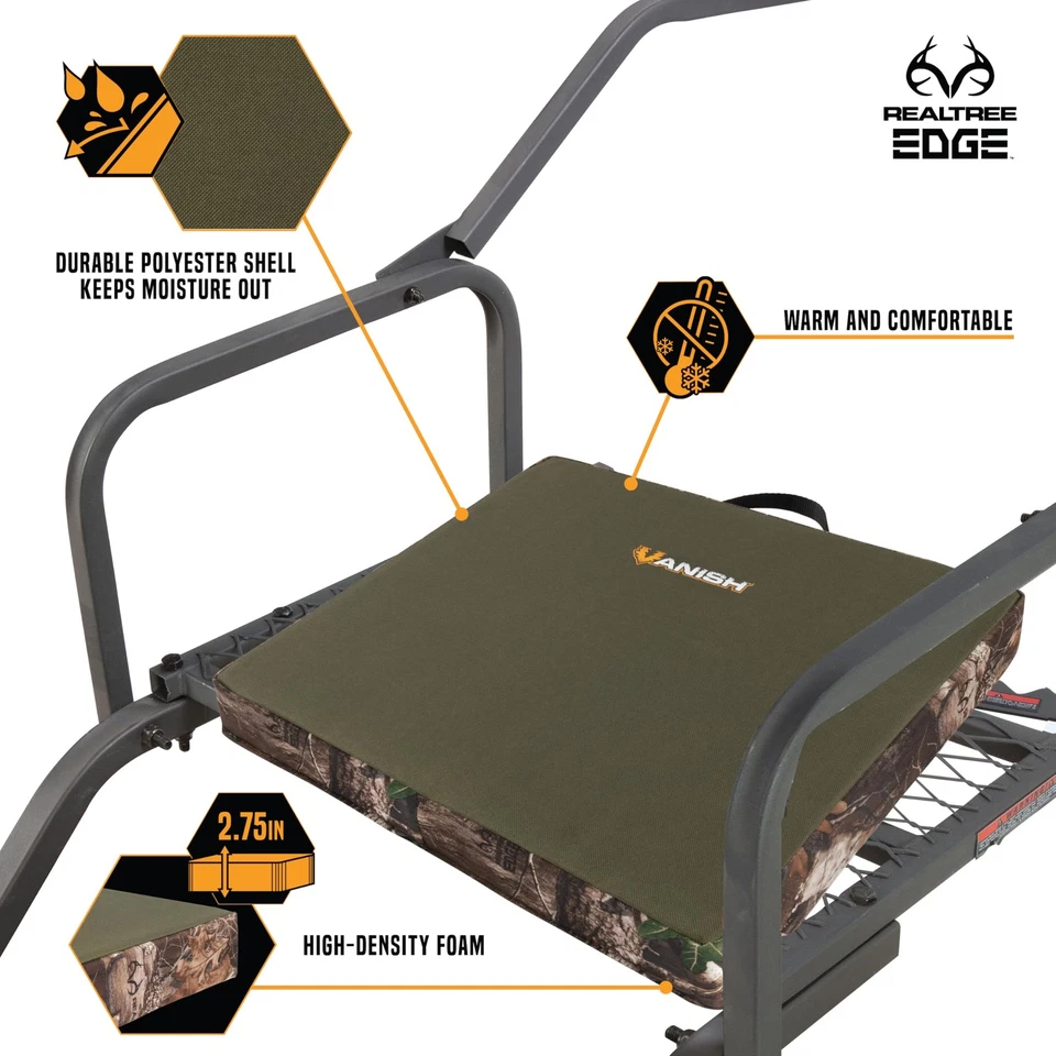 Cojín de asiento Allen Company Vanish - Almohadilla de espuma para silla de caza y exterior - Mossy... Foto 3 de 4