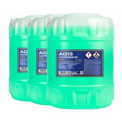 MANNOL Antifreeze AG13 Kühlerfrostschutz Fertiggemisch, HOAT, 3x20 Liter