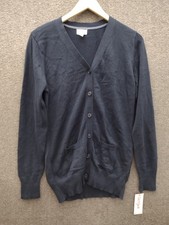 Cat Jack Boys Blue Navy Cardigan Sweater Size XL 14-16