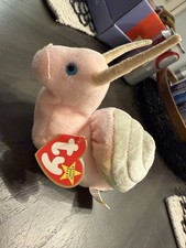 Ty Beanie Babies - Swirly The Snail Plush Toy - RARE with Tag Errors