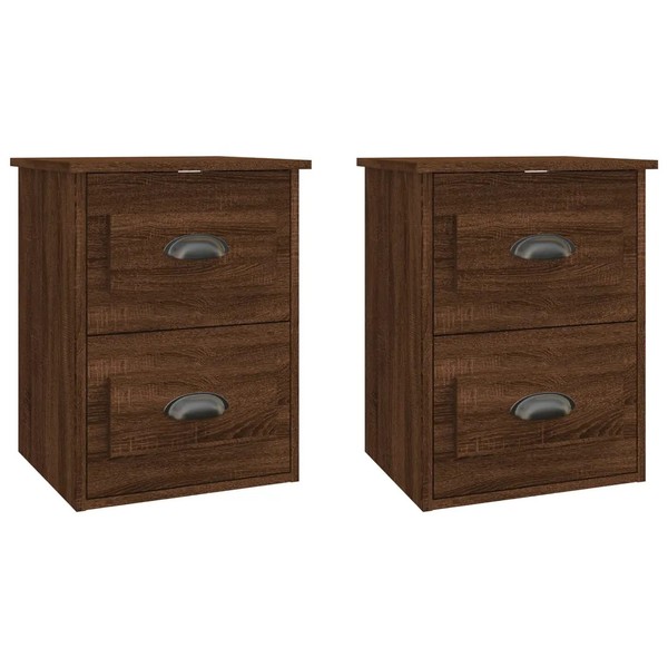 Wand-Nachttische 2 Stk. Braun Eichen-Optik 41,5X36X53 Cm-image