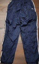 VTG 90s Adidas Blue Striped Tear Away Button Track Pants Large Lined Windbreaker