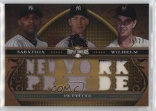 2013 Triple Threads Relic Combos Sepia 25/27 CC Sabathia Andy Pettitte HOF 0b0