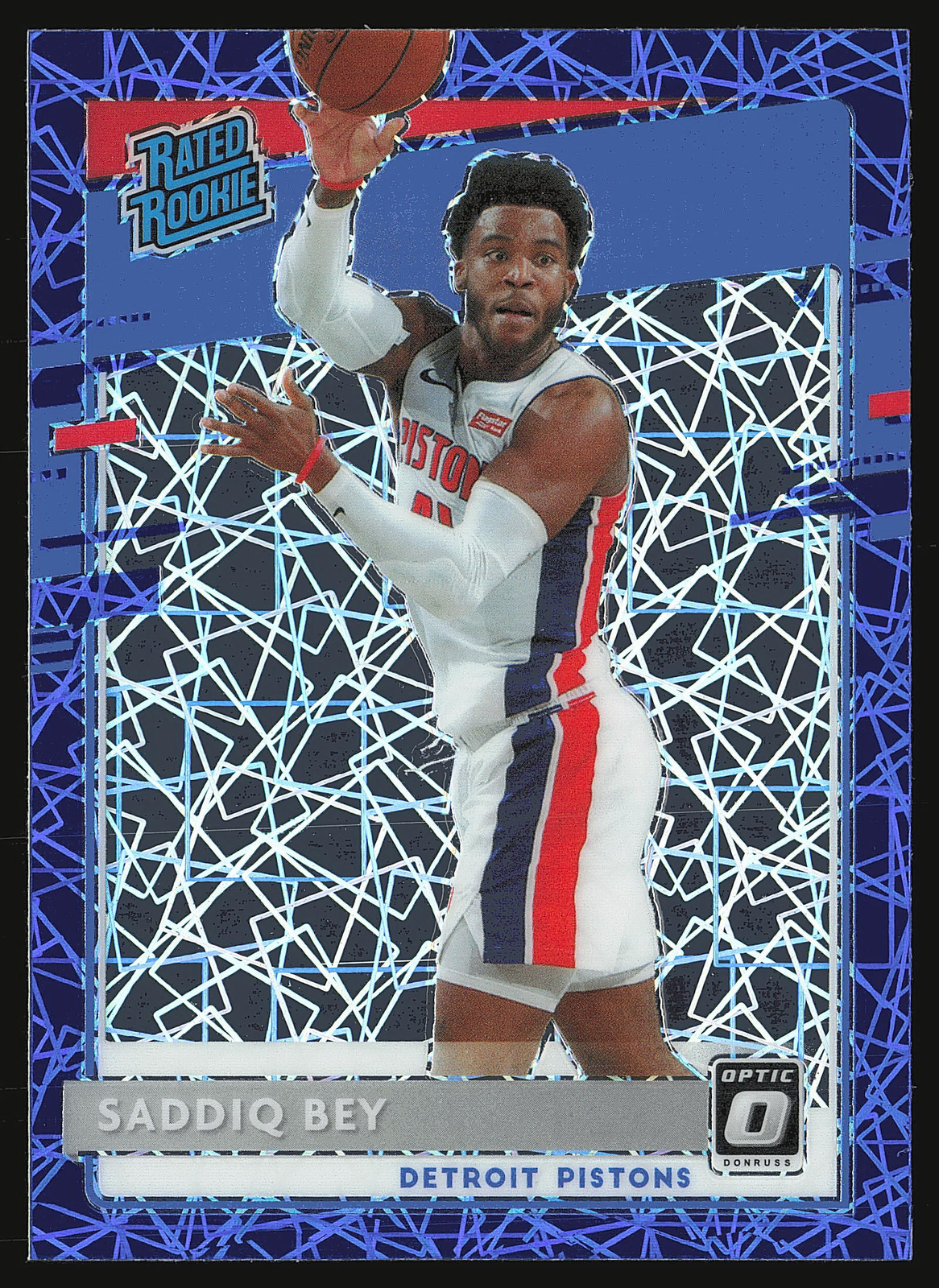 2020-21 Donruss Optic #169 Saddiq Bey Blue Velocity RC