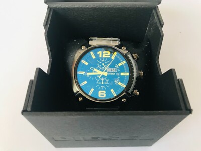 DIESEL MEN'S OVERFLOW CHRONOGRAPH GUNMETAL-TONE STEEL WATCH NIB