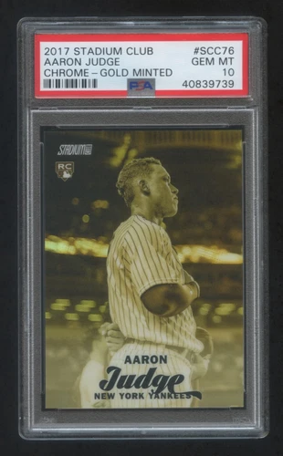 POP 6  PSA 10  AARON JUDGE 2017 STADIUM CLUB CHROME GOLD MINTED REFRACTOR RC SSP