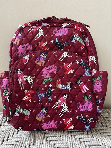 Vera Bradley Essential Small Backpack Holiday hounds Dogs Bag Dachshund Maltese