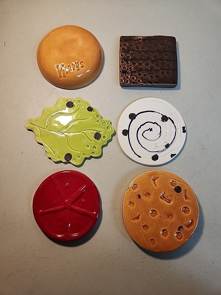 マクドナルド - ウェンディーズ   コースター  ヴィンテージ Vintage Wendy's Ceramic Hamburger Coaster Set | eBay