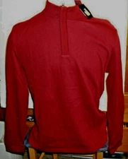 NWT Hugo Boss Piceno Half Zip long sleeve Sweater shirt maroon red sz XXL 2XL