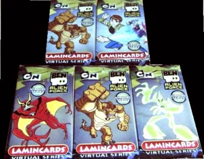 Edibas-BEN 10 Alien Force Virtual Series- Booster Tüten Lamincards Trading Cards
