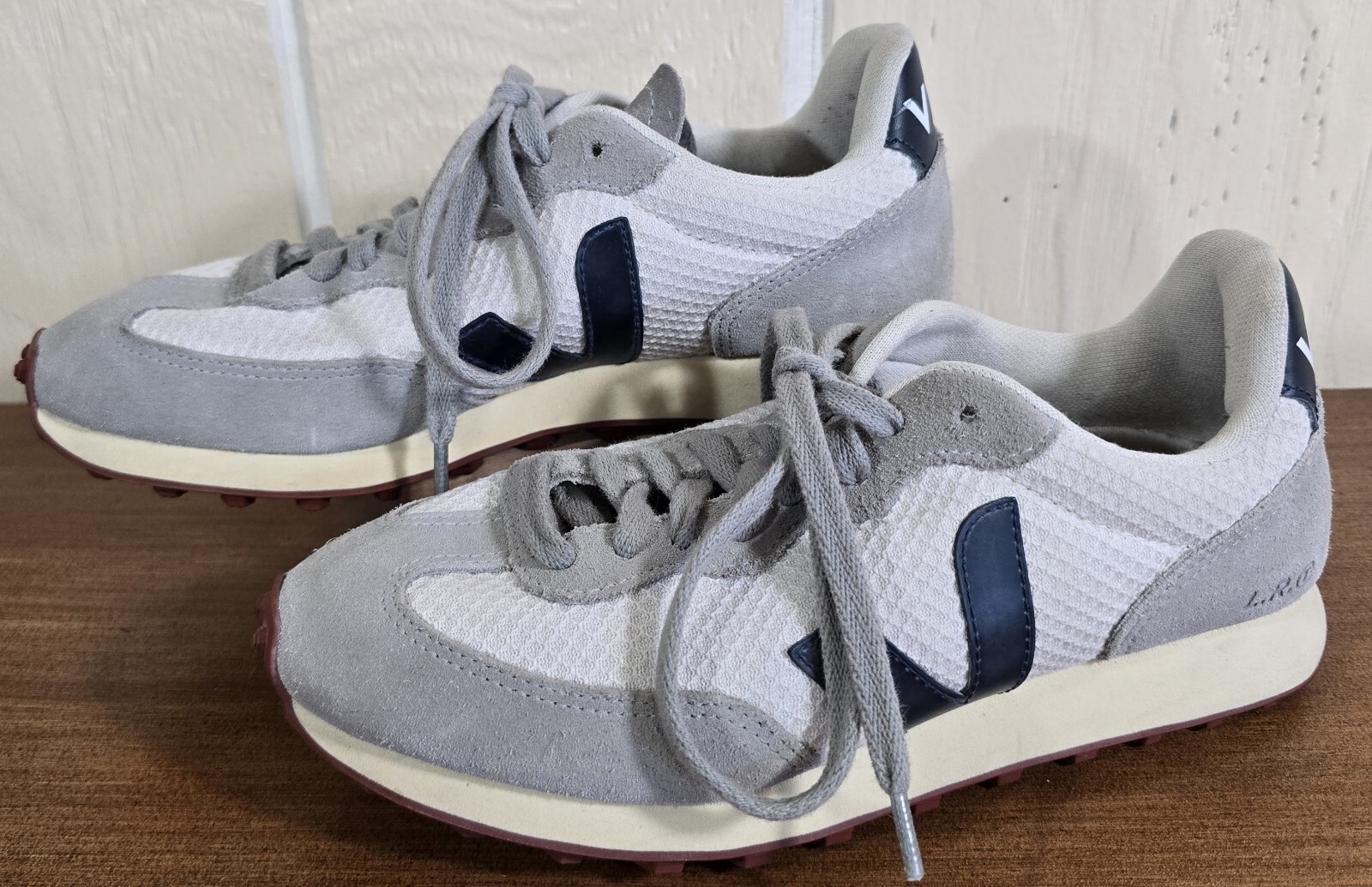 Veja Rio Branco Womens US Size 7 Gray White Blue Sneakers