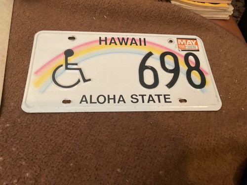 Hawaii “Aloha State” Wheelchair License Plate 698 1998 | eBay
