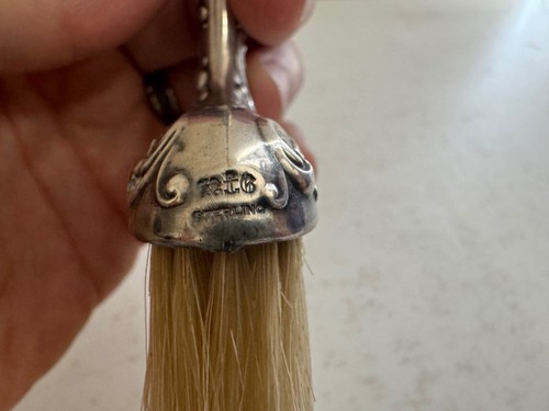 Antique Gorham Sterling Silver Dresden Rose Pattern Vanity Hat Brush - Picture 16 of 17