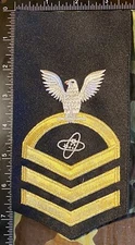 US Navy Gold Rate Electronics Technician Chief Petty Officer rank Patch USN ETC