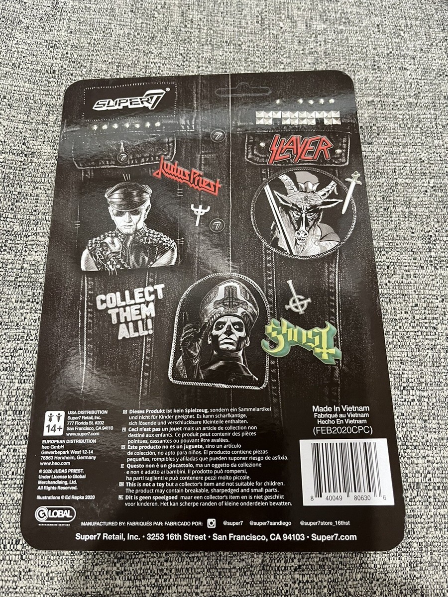 ROB HALFORD SUPER7 ReACTION ACTION FIGURE TOY JUDAS PRIEST MOC LP