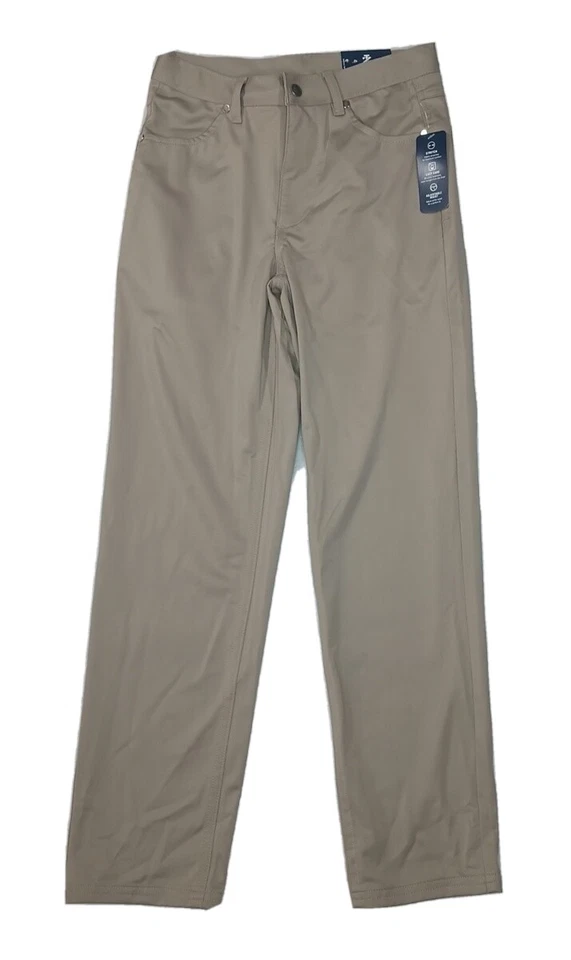 Nuevo Vestido IZOD Para Niños Elástico Frente Plano Caqui Talla 12 Regular Foto 4 de 4