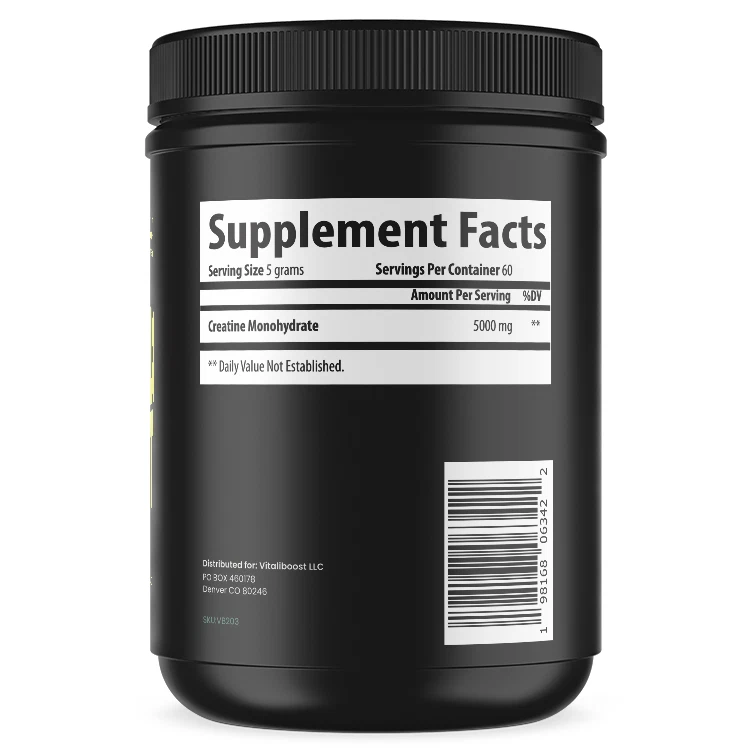 Muscle Boost: monohidrato de creatina pura - sin rellenos ni aditivos, 60 porciones Foto 2 de 3