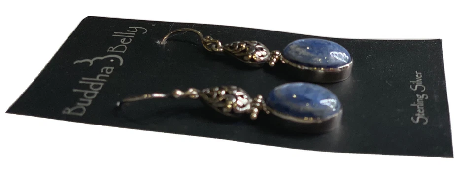 Deslumbrante Conjunto de Brincos/Pingente de Prata Esterlina Cianita, Novo com etiquetas - Imagem 3 de 4