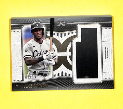 2021 Topps Definitive Tim Anderson 4/35 Game Used Helmet Patch Card ...