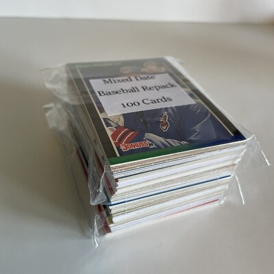 MLB Baseball 100 Card Mixed Date Pack Lot Repack Stars Rookies 1990s 2000s 2020s