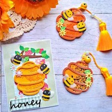 Beehive Bees Branch Metal Cutting Dies Scrapbooking Card Making Craft