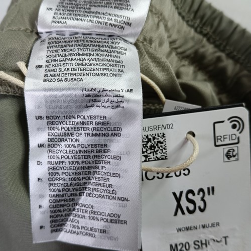 Adidas Running Slim Fit Shorts Women's XS Silver Pebble / White Marathon 20 - Picture 5 of 7