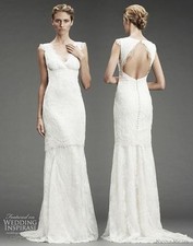 NICOLE MILLER BEADED LACE GOWN BRIDAL WEDDING DRESS Size 6 NM9978 2995