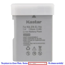 Kastar Replacement Battery for Nikon OEM EN-EL14a Battery MH24 Charger EL14 Grip