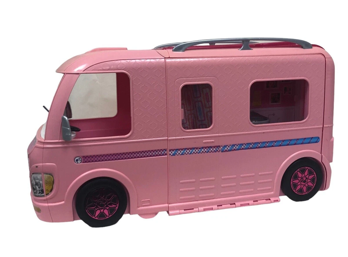 Mattel Barbie Dream Camper RV Pink 2016 Motorhome Camping Pop Out