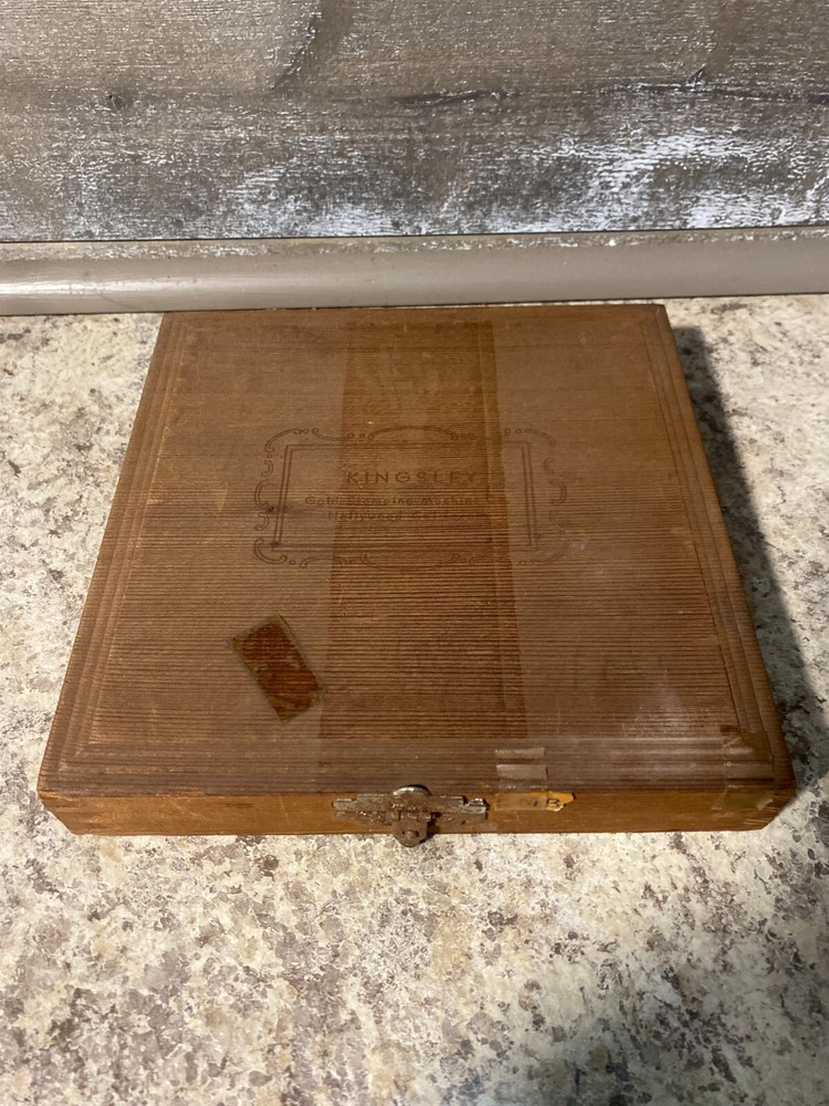 KINGSLEY Hot Foil Stamping Machine Font Set in Original Wooden Case #28