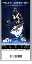Golden State Warriors vs Utah Jazz 10/8/2013 Full Ticket - Alec Burks