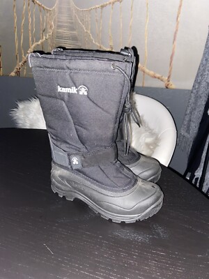 KAMIK Black Boots SZ 8 INSULATED Snow Waterproof w/Liners  display picture 2