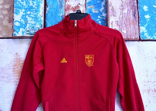 Kids Girls Adidas RSL Real Salt Lake Jacket Full Zip MEDIUM Red PRE-OWNED - Picture 4 of 12