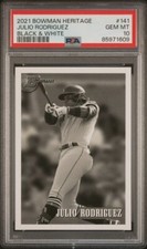 2021 Bowman Heritage Black & White Julio Rodriguez #141 PSA 10