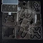 Multiple Styles Quilting Ruler Free Motion Quilting Template with Quilting Frame