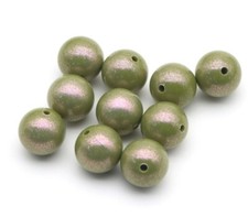 5 pc Army Green Candy iridescent Silicone 15mm beads Food Grade Solid color