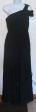 J.Crew Silk Chiffon Long Dress black size 4 gown formal j89