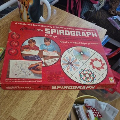 VTG Kenner Spirograph #401 Drawing Set 1970 + Partial Refill Kit & H/T Draw Book