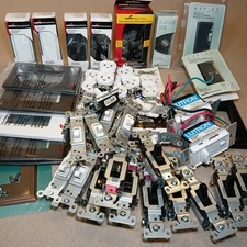 Huge Lot Electrical Switches Outlets Plates Lutron Cooper Aspire Mixed New/Used