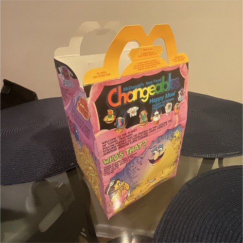 Vintage 1988 McDonald's Happy Meal Changeables Box Planet Of Tunnel Trackers
