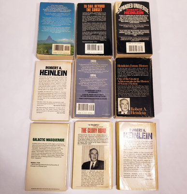 Robert A Heinlein Books Lot Of 9 Novels Vintage Science Fiction