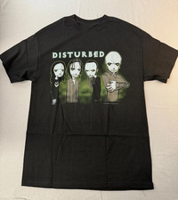 Vintage Disturbed Band Short Sleeve Cotton Black All Size Unisex T Shirt AG236