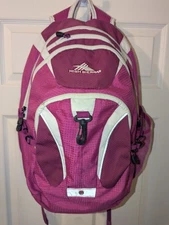 pink High Sierra backpack with suspension strap system