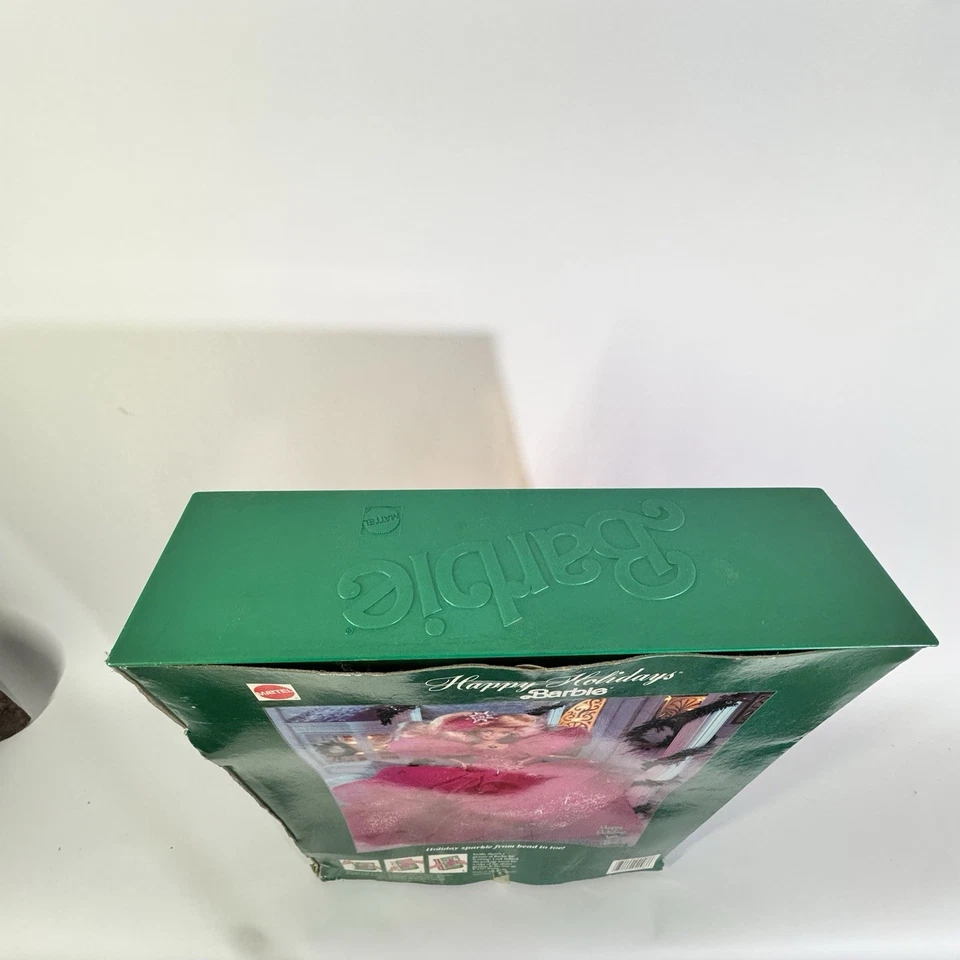 Кукла Barbie 1990 Happy Holidays специальное издание Mattel 4098 никогда не доставалась из коробки поврежденная коробка - Изображение 3 из 4
